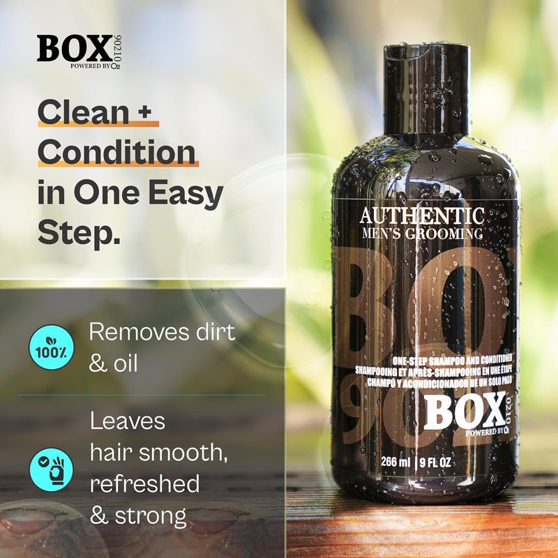 Men’s 2-in-1 Daily Shampoo & Conditioner - Clean & Smooth Hair with Castor Oil & Coconut | 9 oz (266 mL)