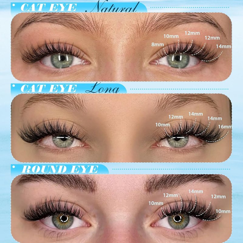 Pawotence Wispy Lash Clusters - Natural Individual Eyelash Extensions | 154pcs, 8-16mm Soft & Comfortable