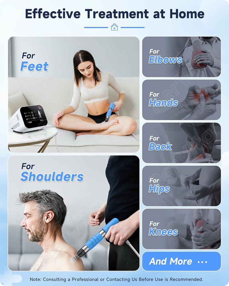 PerVita Medical Shockwave Therapy Machine - Painless Joint & Muscle Pain Relief | Portable & Non-Invasive PSP10
