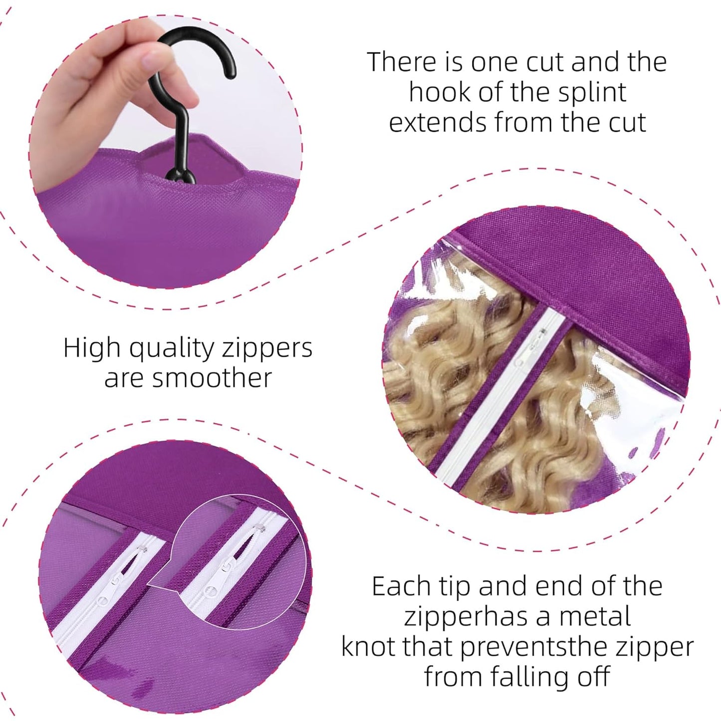Wig Storage Bag - Dust-Proof Hanger for Multiple Wigs & Hair Extensions | Durable & Convenient Design