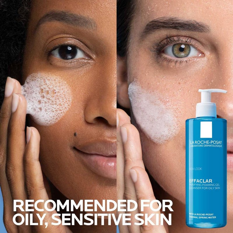 La Roche-Posay Effaclar Foaming Gel Cleanser - Purifying Face Wash for Oily Skin, Alcohol-Free & Oil-Free