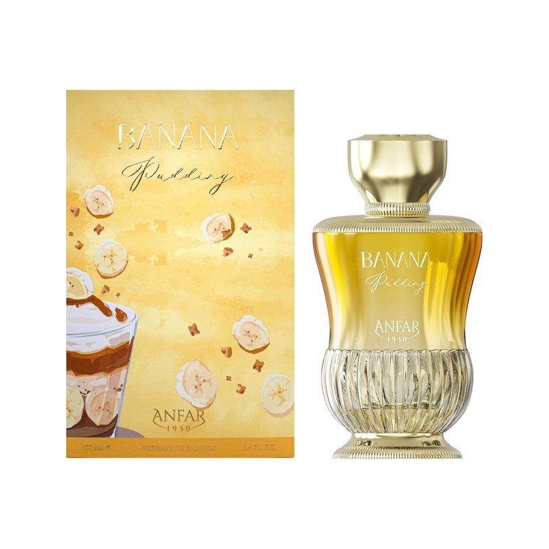 Anfar Banana Pudding Perfume for Women | Fruity Floral Fragrance with Banana, Pear & Jasmine - 3.4 oz