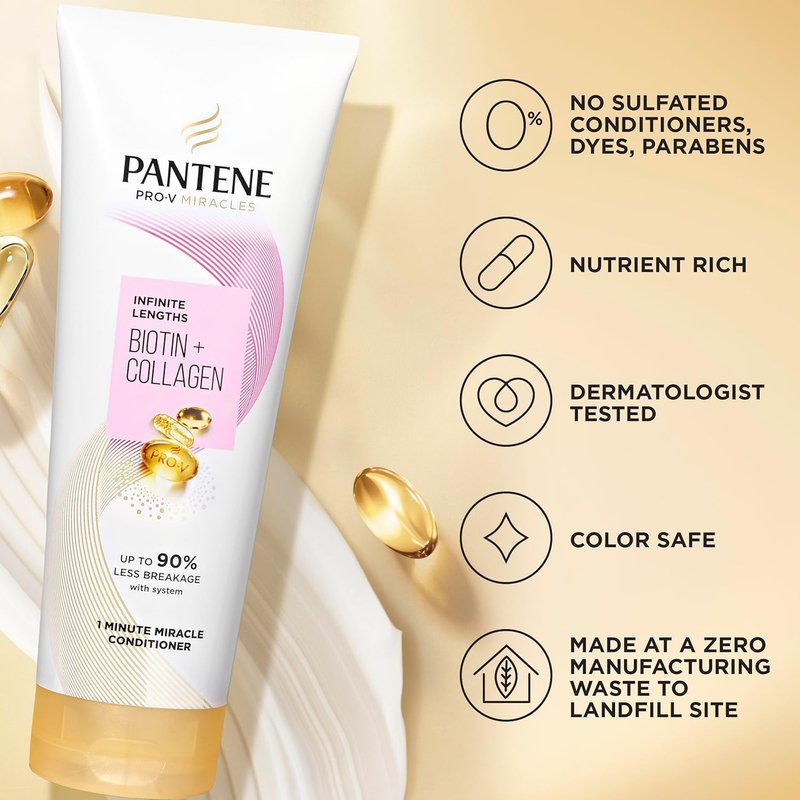 Pantene Pro-V | Miracles Infinite Lengths Conditioner - Biotin & Collagen, 10.9 FL OZ