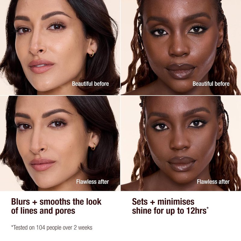 Charlotte Tilbury Airbrush Flawless Finish Setting Powder - Pore-Blurring Face Makeup for a Soft-Focus Finish