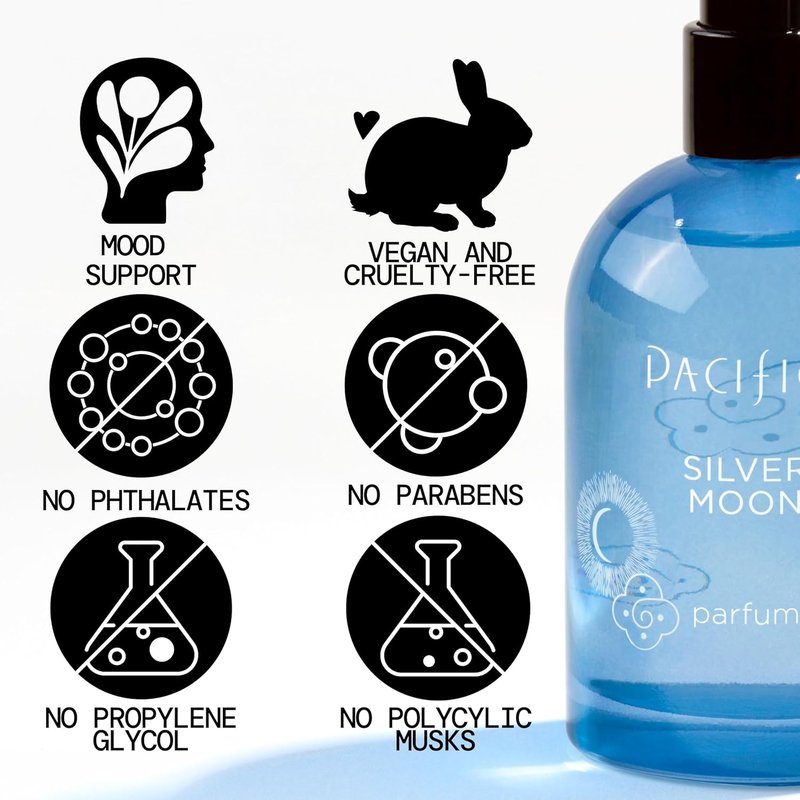 Pacifica Silver Moon Vanilla Almond Spice Perfume - Warm Gourmand Fragrance for Women | 2 fl oz, Vegan & Cruelty-Free
