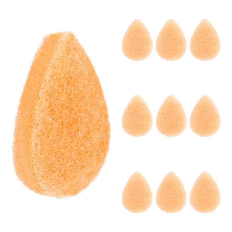 IMPRESA Face Scrubber Exfoliator Sponges - Regular Puff - Natural Medical-Grade Foam - 10 Pack Reusable Exfoliating Pads - Deep Cleanse & Dead Skin Removal - Normal to Oily Skin