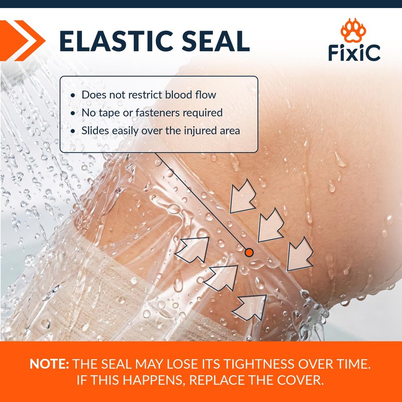 Fixic Cast Covers for Shower Leg 2 PCS - 100% Waterproof Cast Cover Bags for Showering - 28" Reusable Cast Protector for Shower Leg Adult - Plastic Seal Tight Foot Sleeve for Bandage & Wound!