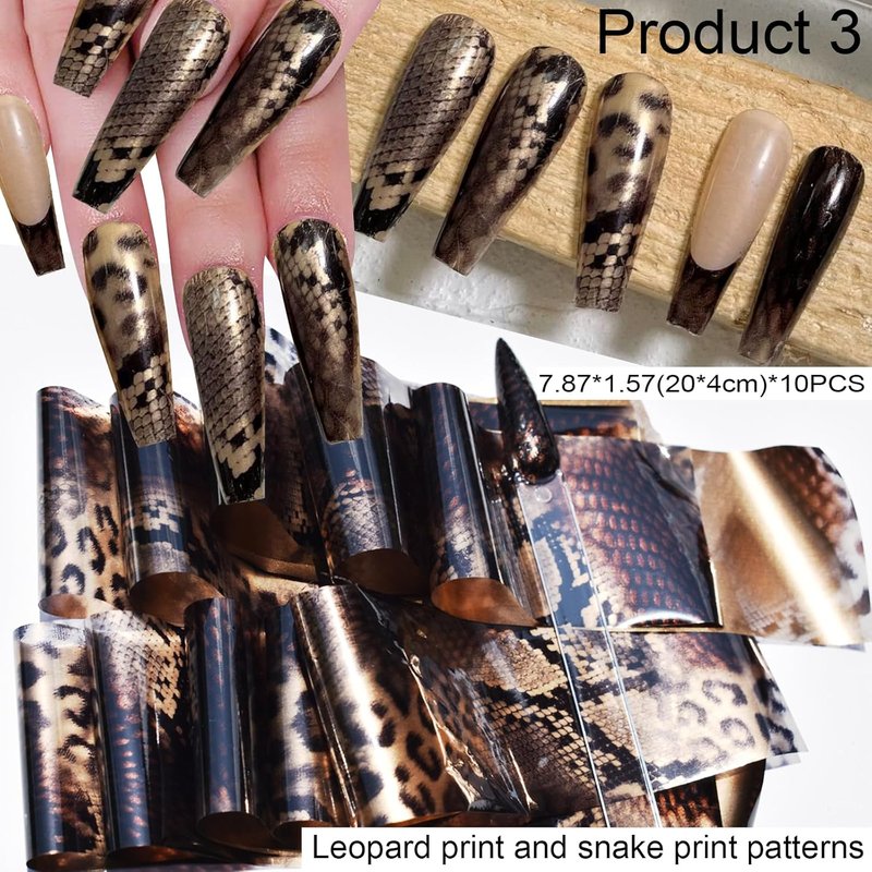 Nail Art Transfer Foils - 60 Mixed Designs with Dried Flowers, Iridescent & Marble | Includes Engraving Pen 7.87 x 1.57 Inches