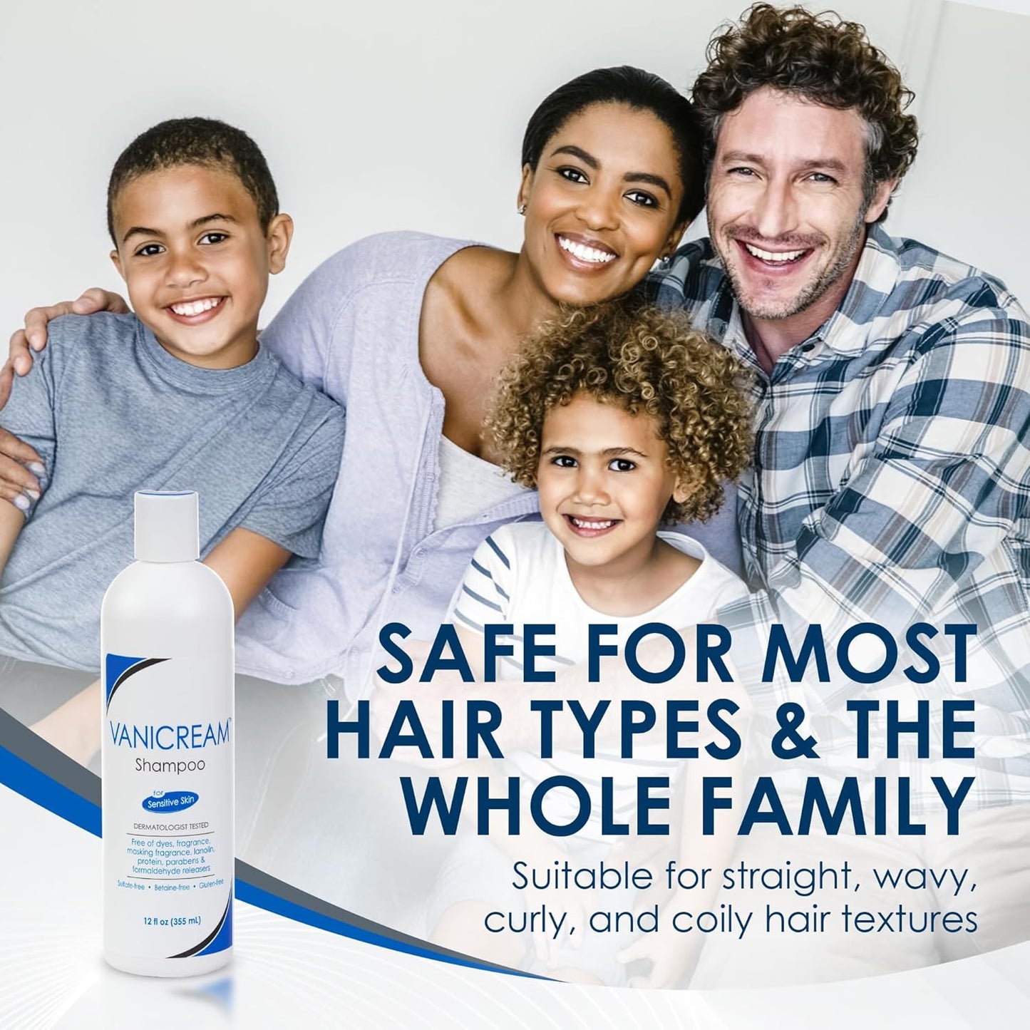 Vanicream Hair Shampoo - Gentle Formula for Sensitive Scalps | 12 Oz Size