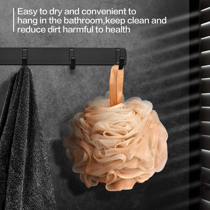 Loofah Bath Sponge Set - Exfoliating Body Scrubber | 4 Pack Soft Mesh Shower Puff (50g Each)