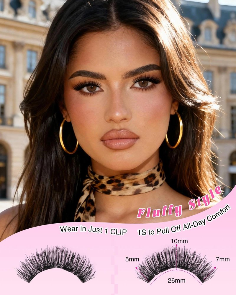 EMEDA Magnetic Eyelashes Natural Look No Glue Reusable Magnetic Lashes with Applicator, Faux Mink Lashes Lightweight & Comfortable for Women Sensitive Eyes Daily Makeup with Mirror Case (Natural)