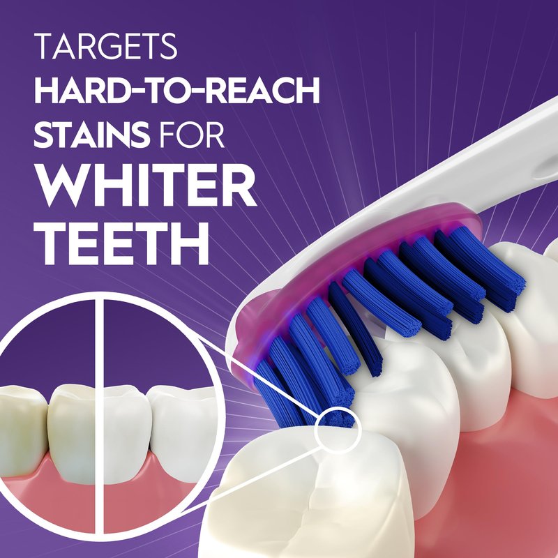 Oral-B 3D White Deep Stain Remover toothbrushes, 4 Count Toothbrush Soft, Removes 90% of Surface Stains, whitens Teeth, deep Reach, removes Plaque and Stains Tooth Brush