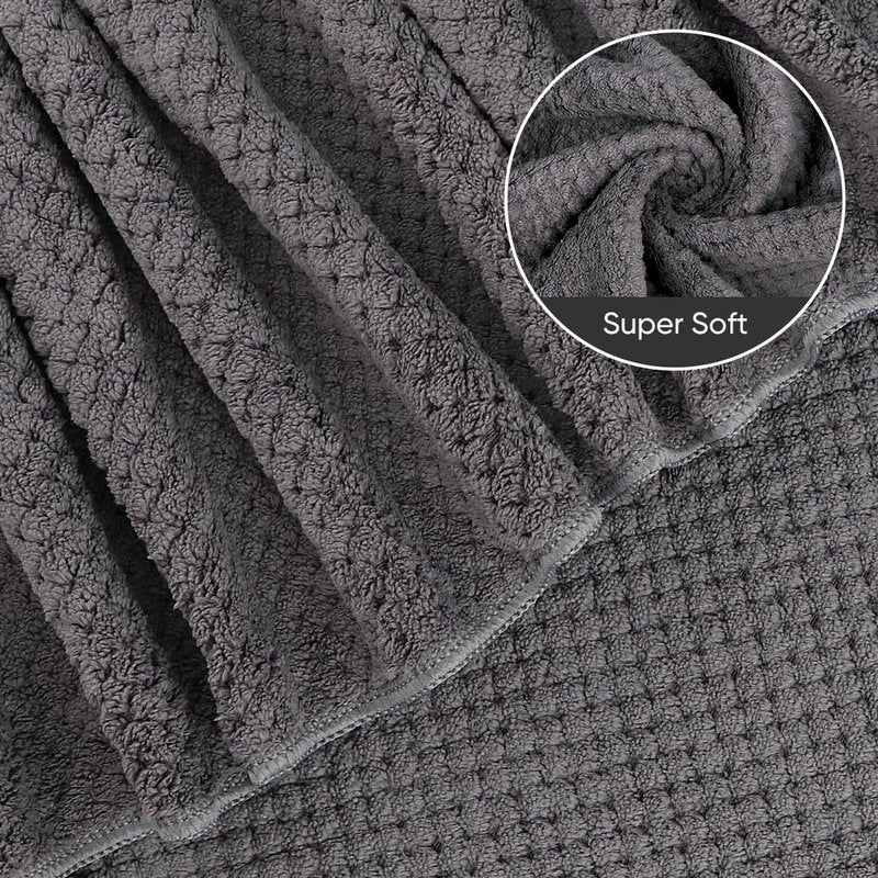 HOMEXCEL Bath Sheets Towels Set Pack of 2 (35 x 70 Inches), Ultra Soft Bath Towels for Bathroom, Lightweight and Quick Drying Towel for Body, Yoga, SPA, Fitness, Grey