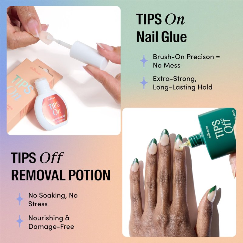Chillhouse - Tips Off, Nail Glue Remover - Press on Nails Removal Potion - Gentle Removal & No Soaking - Safflower Oil, Jojoba Seed & Orange Peel Oil - Women Owned - Beauty & Self Care - 1.18 fl oz