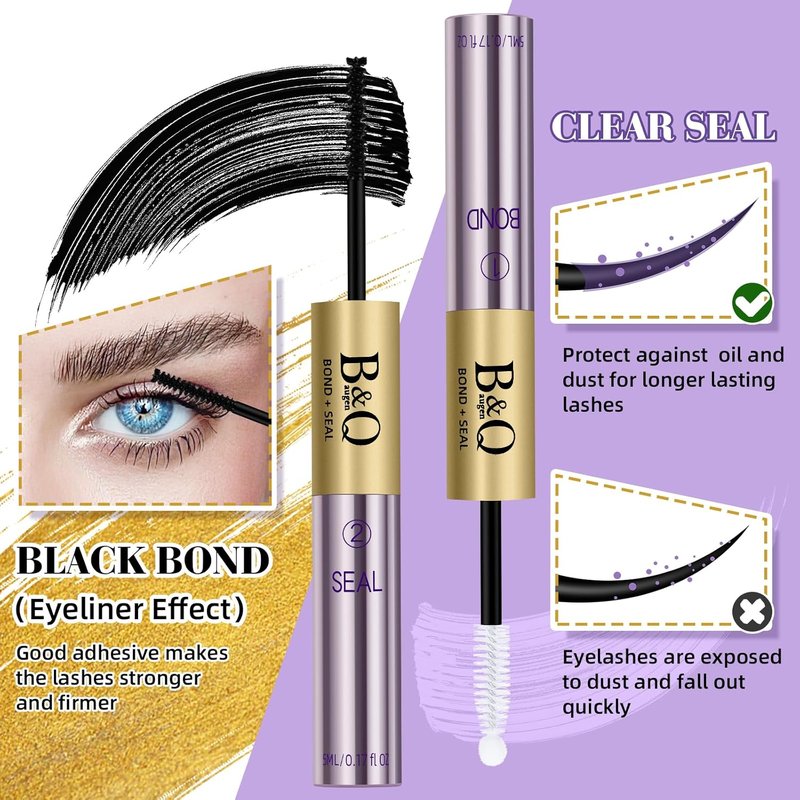 B&Q Lash Cluster Glue - 10ML Waterproof Bond & Seal for Long-Lasting Eyelash Clusters | Professional DIY Use