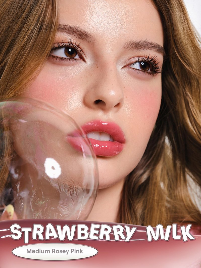 SHEGLAM Glass Lock Air Gloss High Shine Finish Moisturizing Lip Gloss-Strawberry Milk