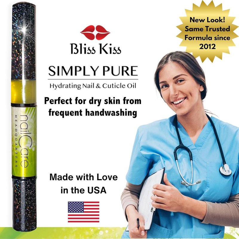Simply Pure Cuticle Oil Pen - Nail Strengthener & Growth Serum with Jojoba | Coconut Lime Verbena Fragrance