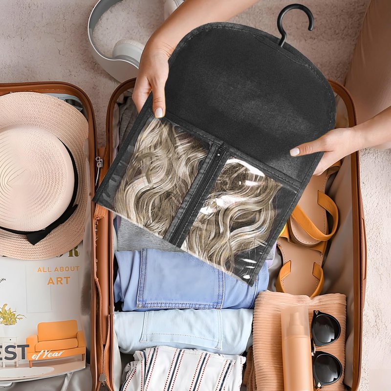 12PCS Hair Extension Holder Wig Storage Hanger for Multiple Wigs & Accessories, Black
