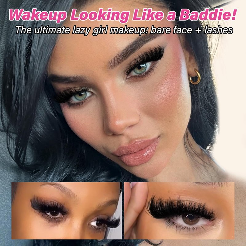 Fluffy Volume Lash Clusters Extensions 60D 80D 100D Eyelash Clusters 10-18MM Individual Lashes 270PCS Faux Mink Cluster Eyelash Extensions DIY Long Lasting Lash Extension