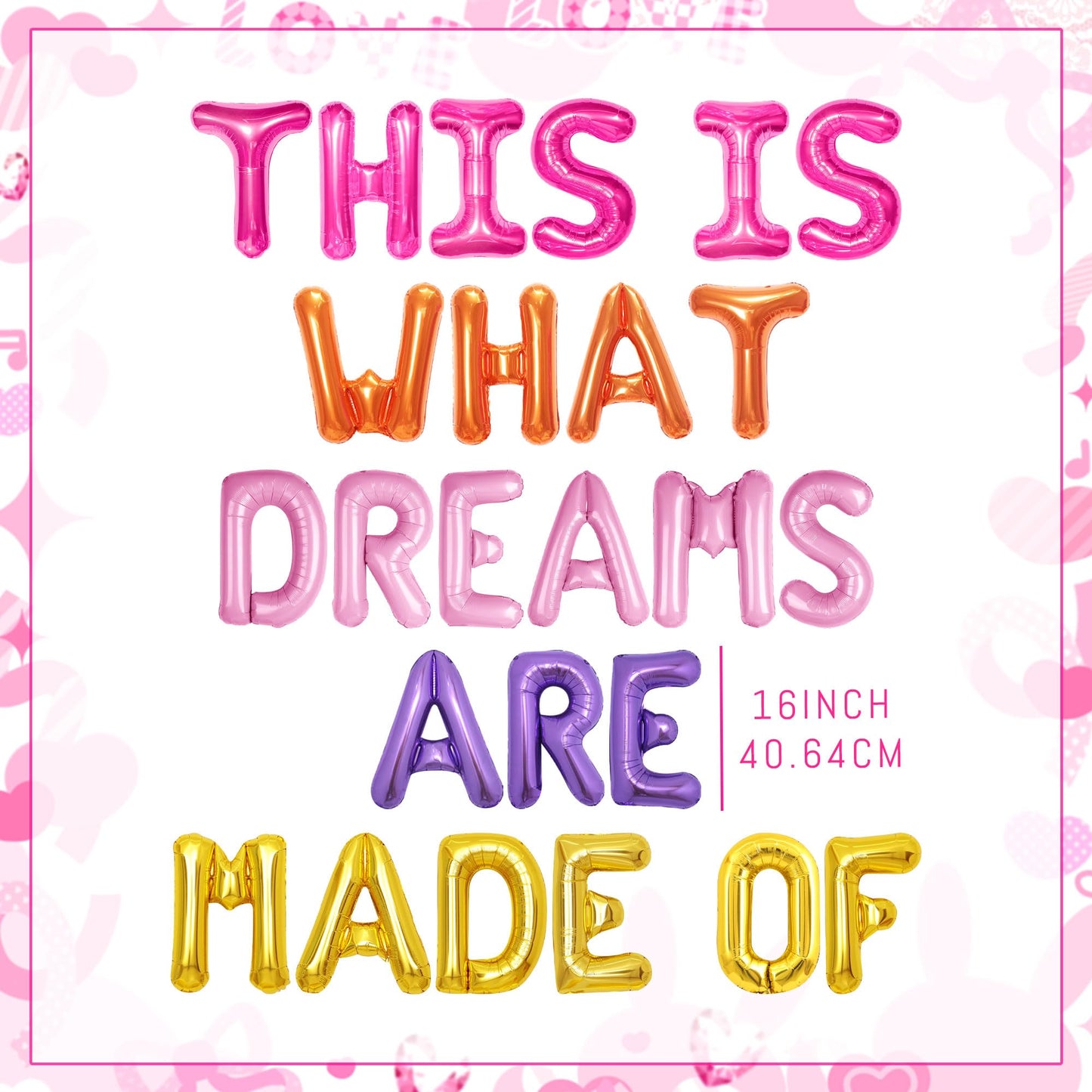 Y2K Party Decorations This Is What Dreams Are Made of Banner for Teenage Dream Banner 2000s Baby Party Decoration Y2K 2000s Pink Party Decorations with Latex Balloons