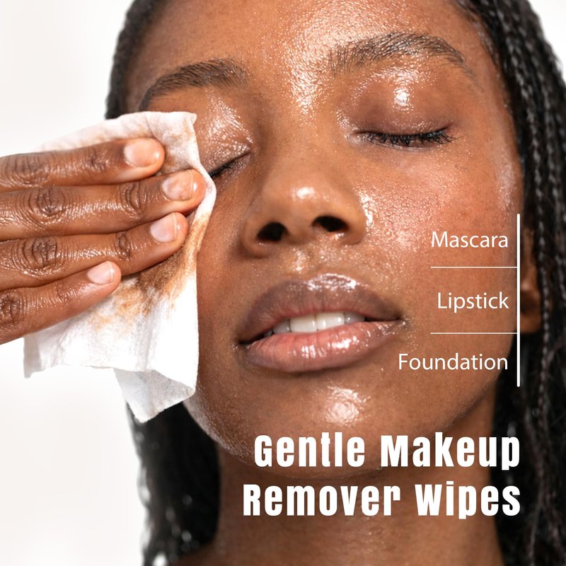 Ourmed Life Makeup Remover Wipes, Alcohol-Free Facial Cleansing Wipes for Removing Makeup & Oil, Biodegradable Plant-Based Wipes with Hyaluronic Acid & Vitamin E, Gentle for Sensitive Skin, 30 Count