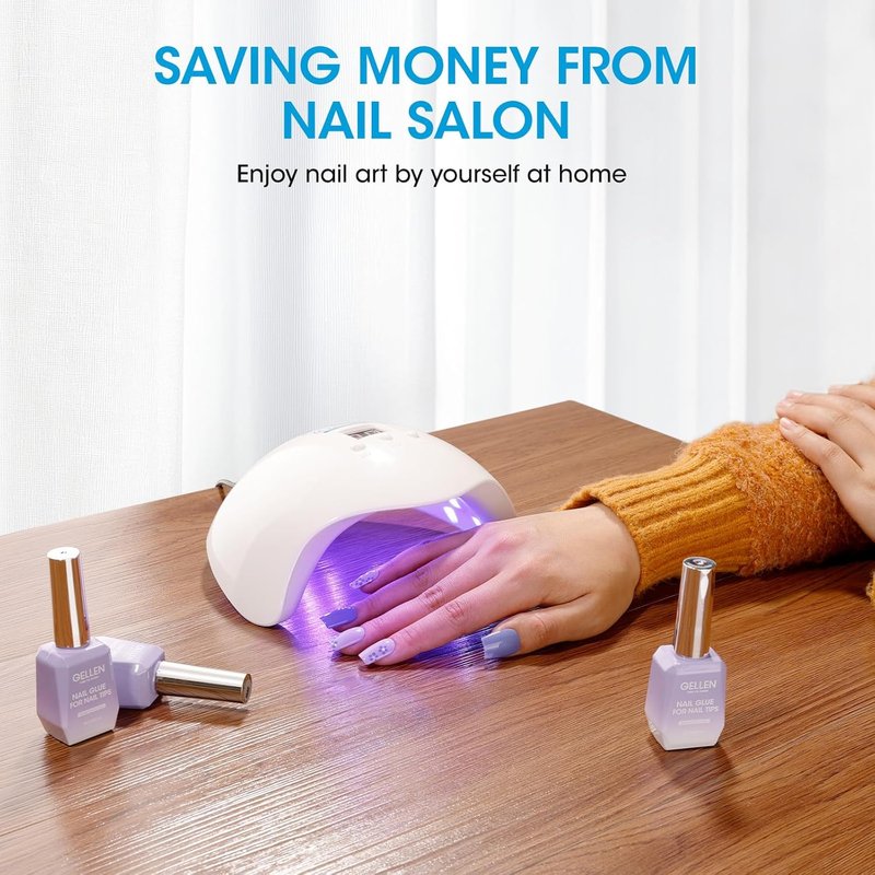 Gellen 54W UV Nail Lamp - Auto Sensor with LCD Display & 3 Timers | Fast Curing Gel Polish Dryer, White