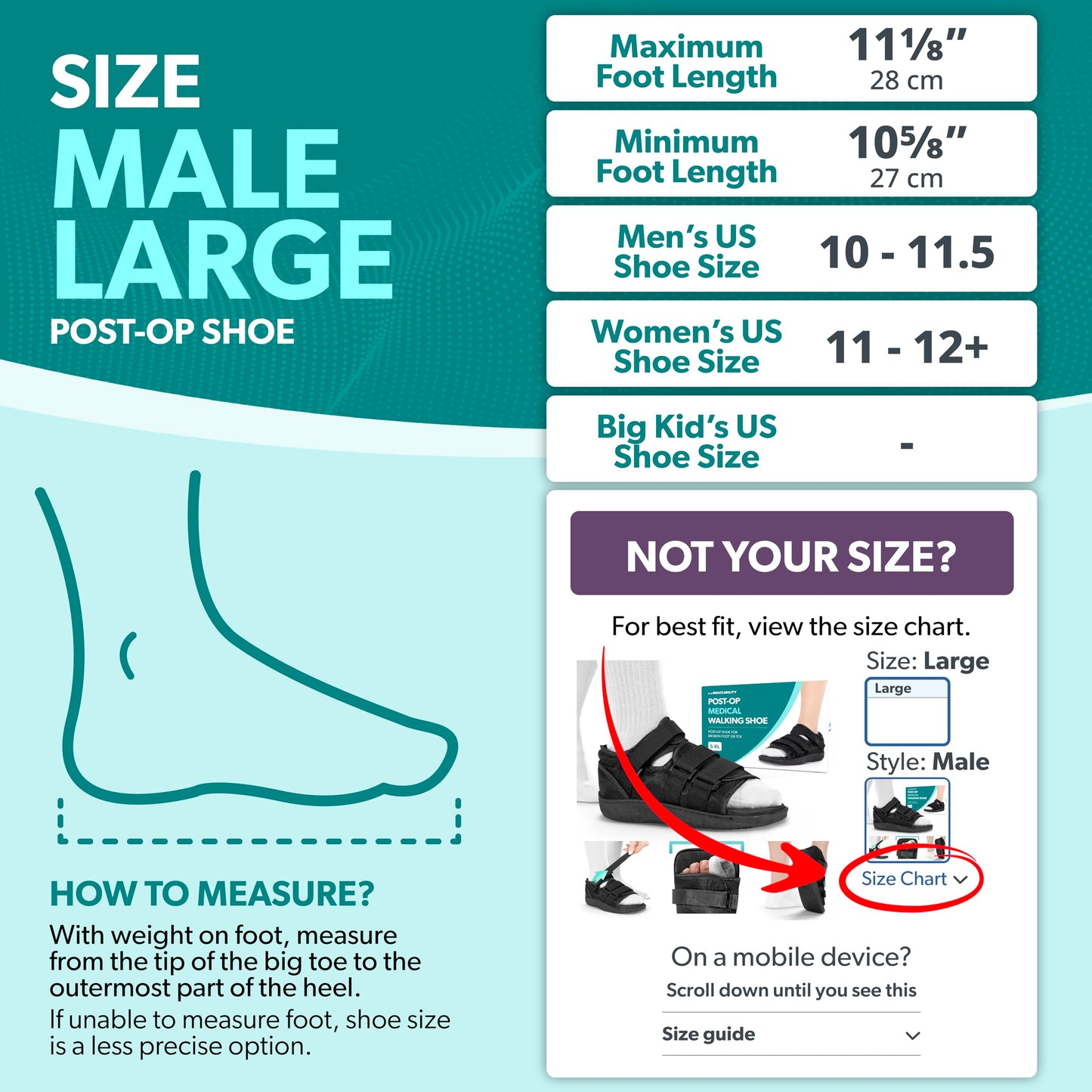 BraceAbility Post Op Shoe - Adjustable Orthopedic Medical Walking Boot for Broken Foot, Broken Toe, Stress Fracture and Injuries, Universal Cast Shoe for Men and Women After Foot Surgery (L - Female)