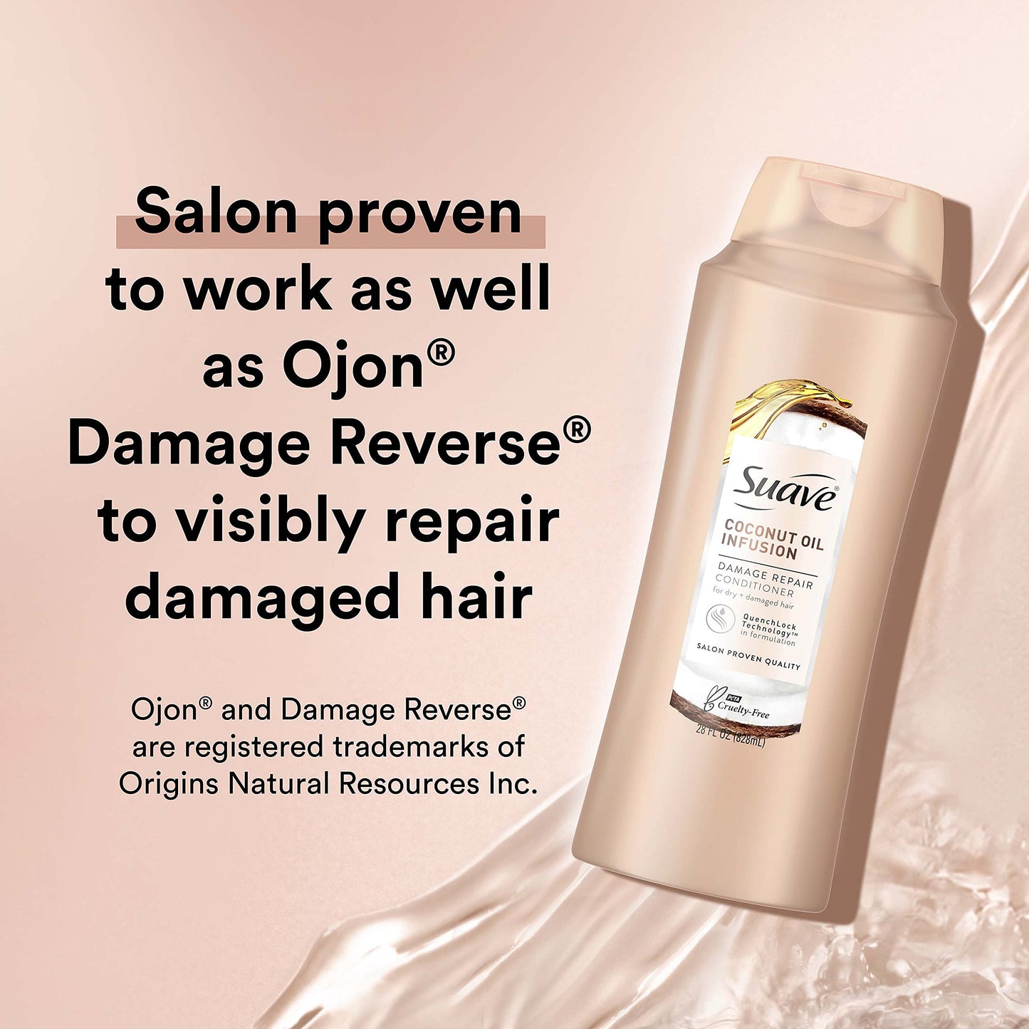 Suave Professionals Repairing Conditioner For Soft and Smooth Hair Coconut Oil Infusion Hair Conditioner for Moisture 28 oz
