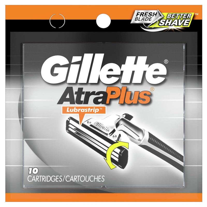 Gillette AltraPlus Men's Razor Blade Refills - 10 Count | Lubra-Soft Strip for Comfort and Smooth Shaving