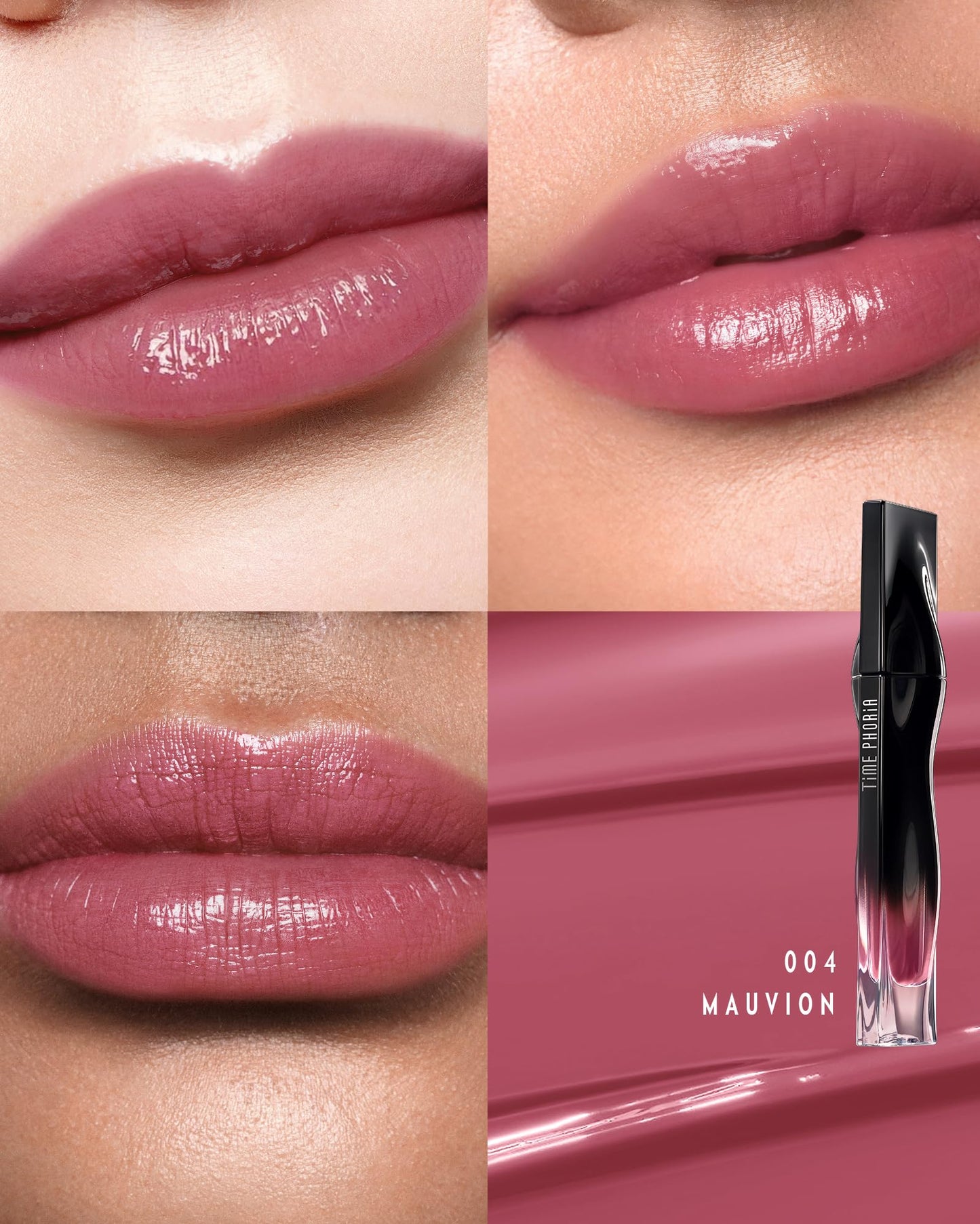 TIMEPHORIA Stellar Dust Lip Stain 004 Mauvion, Transfer-Proof & Smudge-Proof Lip Gloss, Mauvish Pink Tinted Glossy Finish, High-Pigment Vibrant, Hydrating Lightweight Long-Lasting Lip Makeup for Women