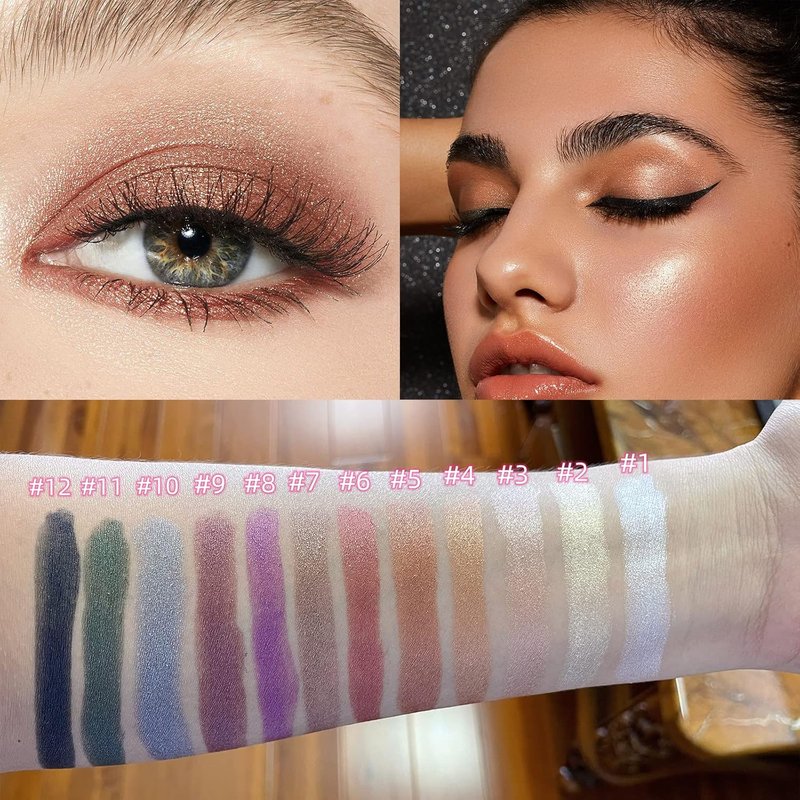 Skiennix Cream Eyeshadow Stick - Long-Lasting, Crease-Proof Formula | #4 Taupe Shimmer with Built-In Smudger