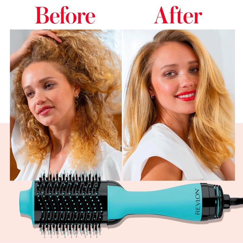 REVLON One-Step Volumizer Hair Dryer & Hot Air Brush - Mint Color for Effortless Styling