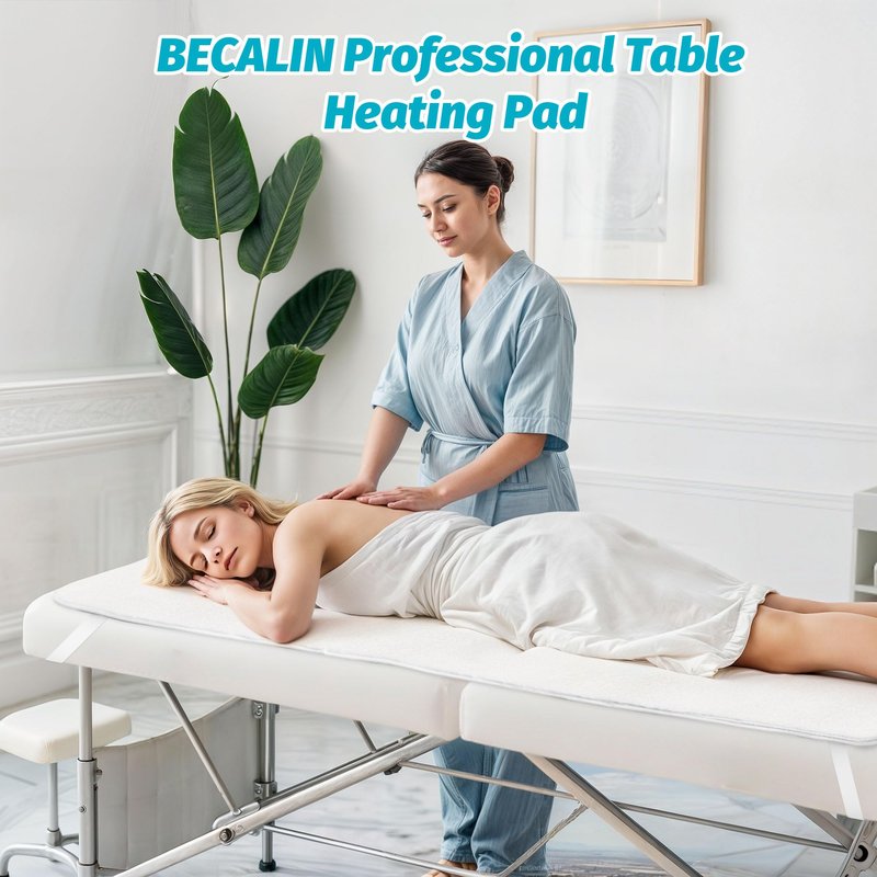 Massage Table Warmer Heating Pad Professional SPA Massage Bed Warmer with 9 Hour Timer, 9 Heat Settings, Overheat Protection for Massage Bed & Spa, 30" x 71", with Portable Storage Bag