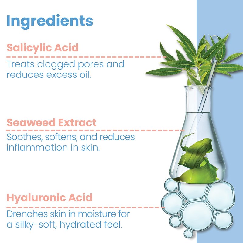 Pore Clearing BHA Serum - Salicylic Acid Acne Exfoliating Serum for Blemishes Blackheads Oily Skin