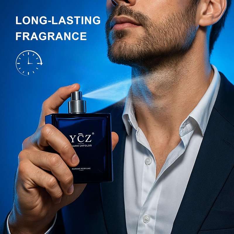Men's Cologne Set - Long Lasting Bottled Marine & Borrowing Fire Perfume | 1.7oz (50ml) - Ideal Christmas Gift