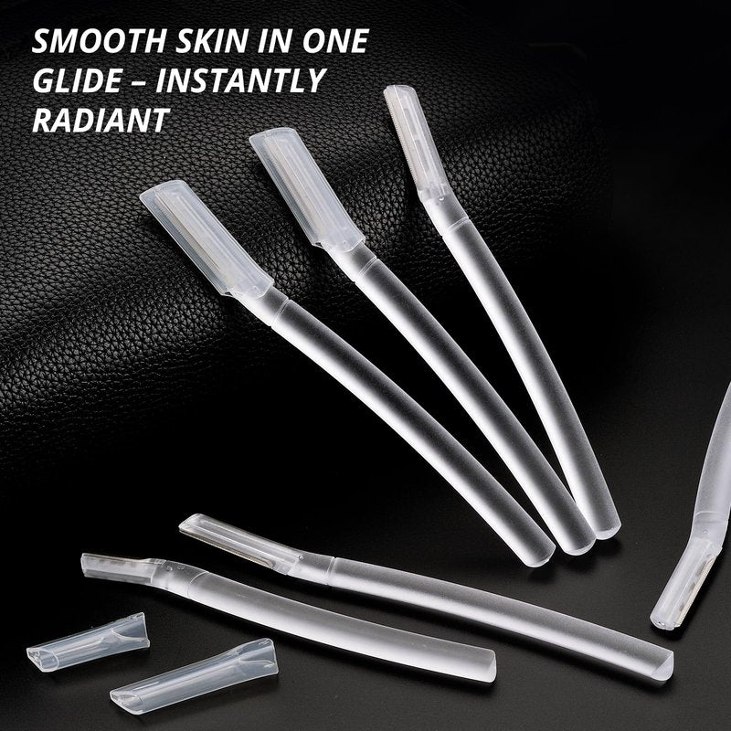 Mistfree Dermaplane Razor for Women Face, 10PCS Eyebrow Razors, Dermaplaning Tool with Storage Case, Professional Face Razors for Peach Fuzz Removal, Eyebrow Shaping, Smooth Skin & Gentle Exfoliation