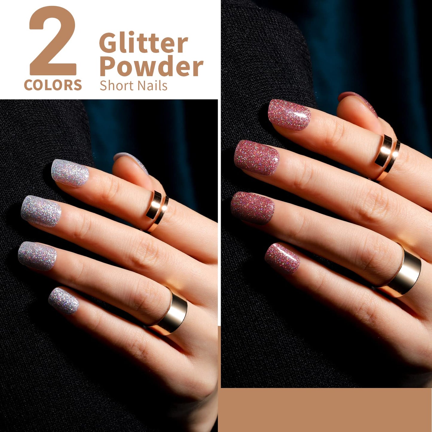 Teenitor 576Pcs Short Square Press On Nails Kit with Matte, Glossy, Glitter, and French Designs