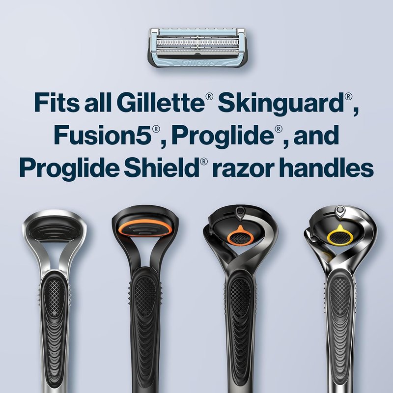 Gillette SkinGuard Razor Blade Refills - 2 Blade Cartridge for Sensitive Skin | 8 Count with Lubrication