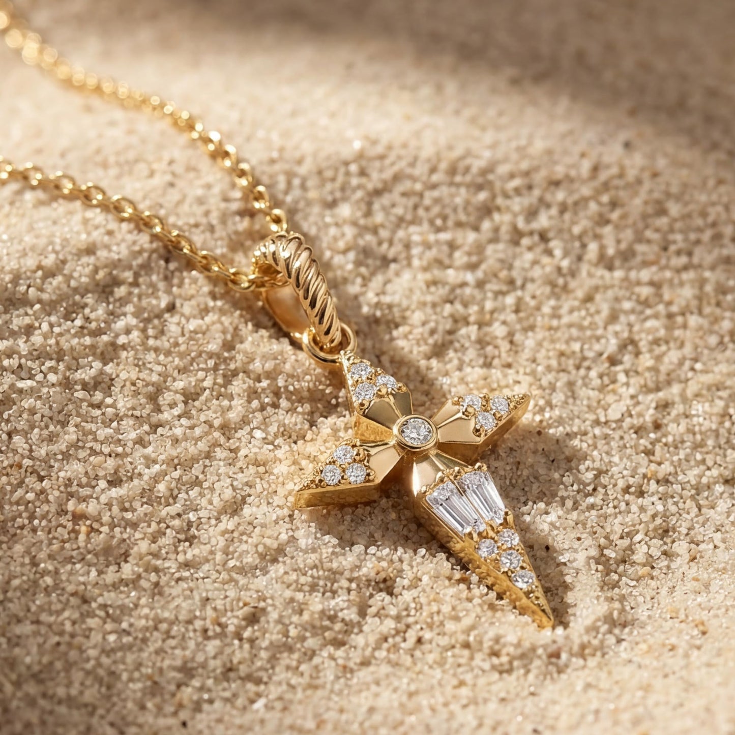 WEARON Cross Necklace for Women, Dainty 14K Gold Plated CZ Cross Pendant, 18inch Adjustable Chain, Non Tarnish Christian Faith Jewelry Gift for Wife Mother Friends