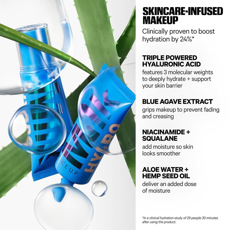 Milk Makeup Hydro Grip Skin Tint - Hydrating Gel with Hyaluronic Acid for 12HR Buildable Coverage | Natural Dewy Finish