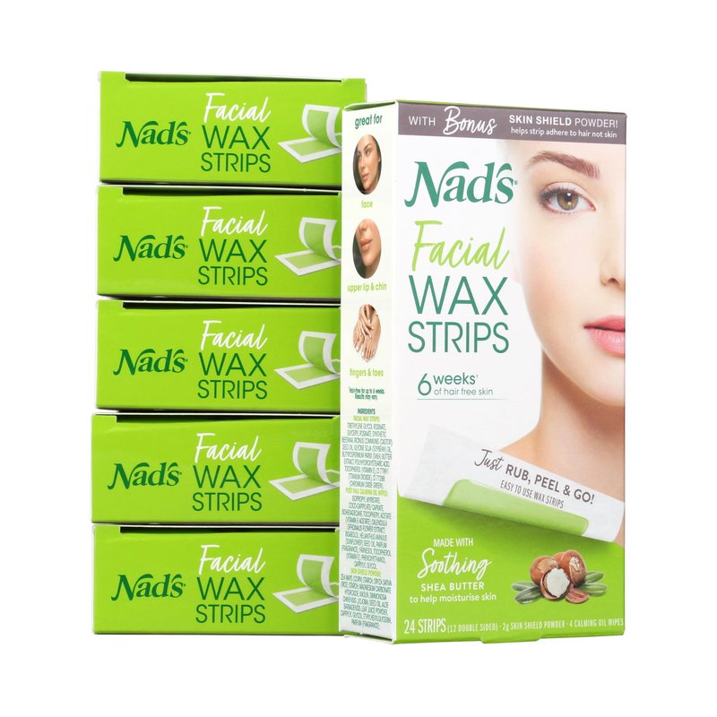 Nads Hair Removal Facial Strips 24 Count