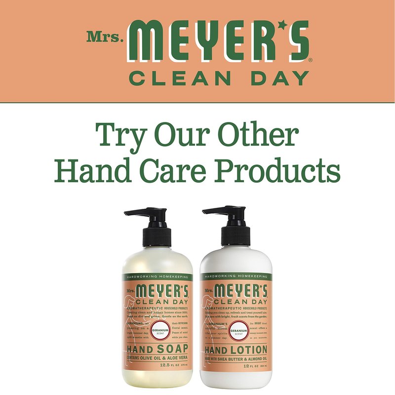 MRS. MEYER'S CLEAN DAY Hand Soap, Made with Essential Oils, Geranium, 12.5 Fl. Oz