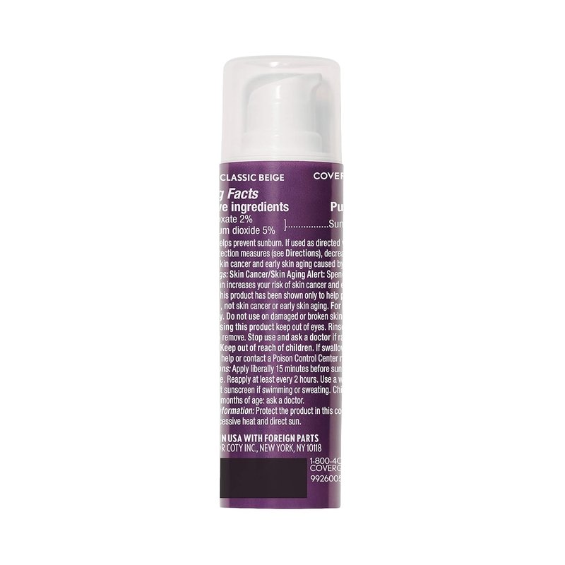 COVERGIRL Advanced Radiance Foundation - Age Defying Liquid Makeup, Creamy Natural 120 | 1 Ounce