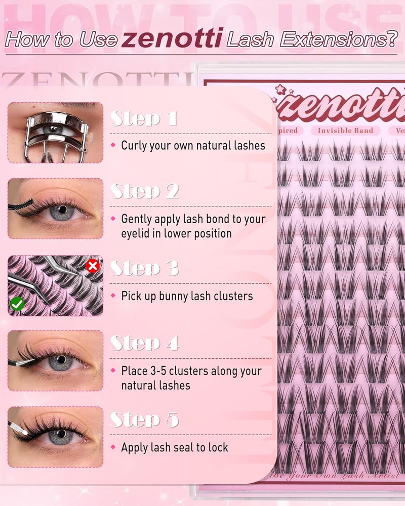 Manga Eyelash Clusters - Wispy Individual Lashes for Anime & Fairy Looks | C-Curly 8-16mm