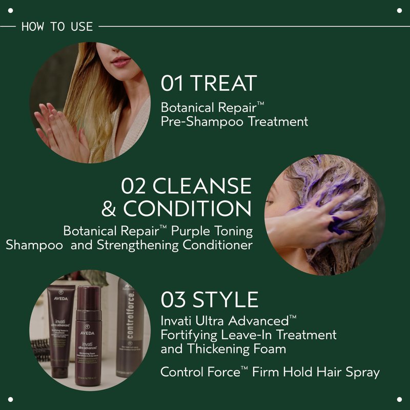 Aveda Botanical Repair Purple Toning Shampoo | For Blonde, Silver, Grey Hair | Reduces Brassy Tones | Silicone Free | 96% Naturally Derived*, 6.7 fl oz