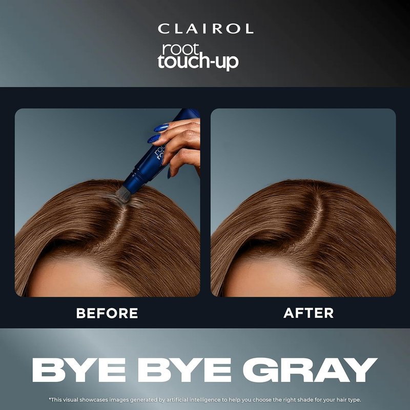 Clairol Root Touch-Up Hair Color Gel - Blend Gray Hair Effortlessly | 4 Dark Brown | Pack of 2