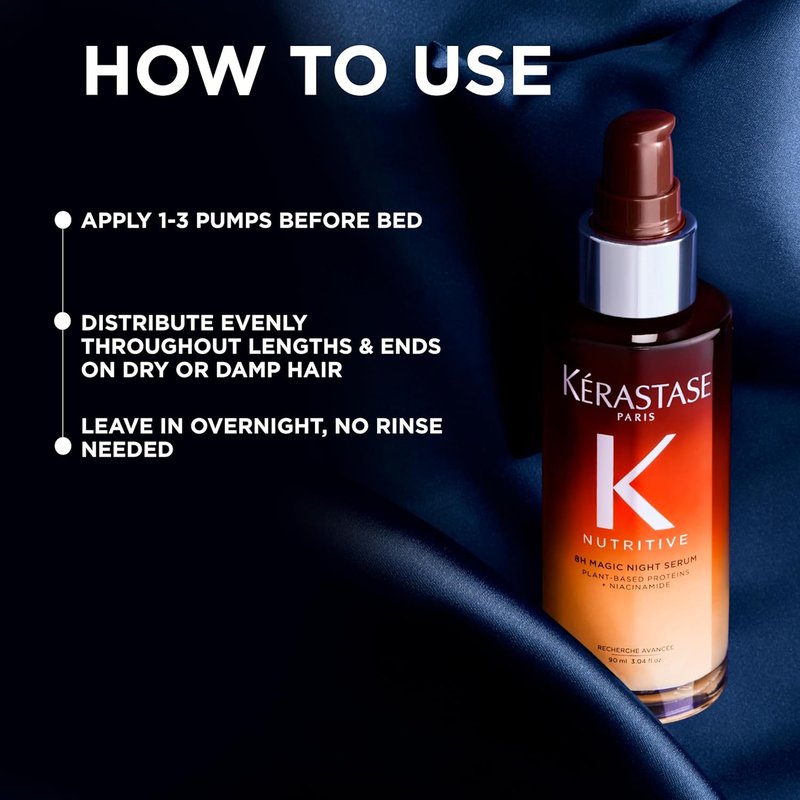 Kerastase Nutritive 8H Magic Night Serum - Overnight Treatment for Dry Hair | Enhances Shine & Nourishes