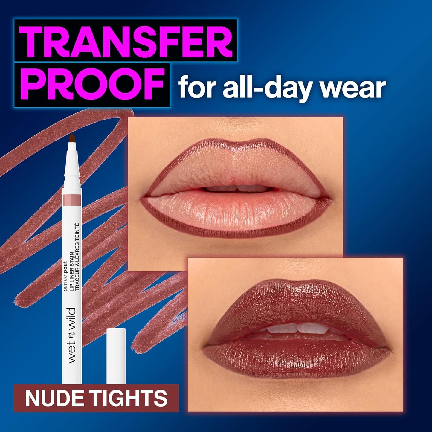 Wet n Wild Perfect Pout Lip Liner - Long-Lasting, Transfer-Proof Formula for Precision | Vegan & Cruelty-Free - Nude Tights