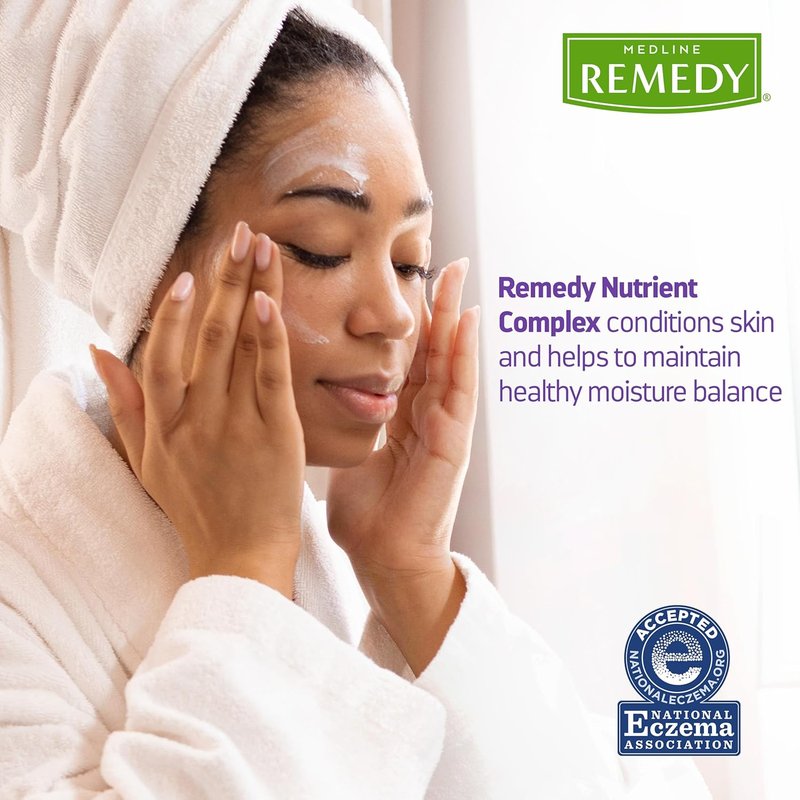 Medline Remedy Clinical Skin Cream - Fragrance-Free Moisturizer for Dry Skin | 12 fl oz, Hypoallergenic Lotion
