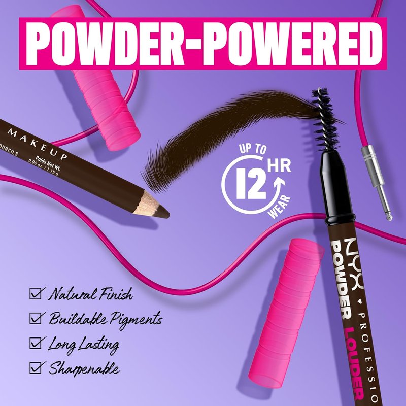 NYX PROFESSIONAL MAKEUP Brow Pencil - Buildable Volume for 12HR Wear, Vegan Formula | Brown